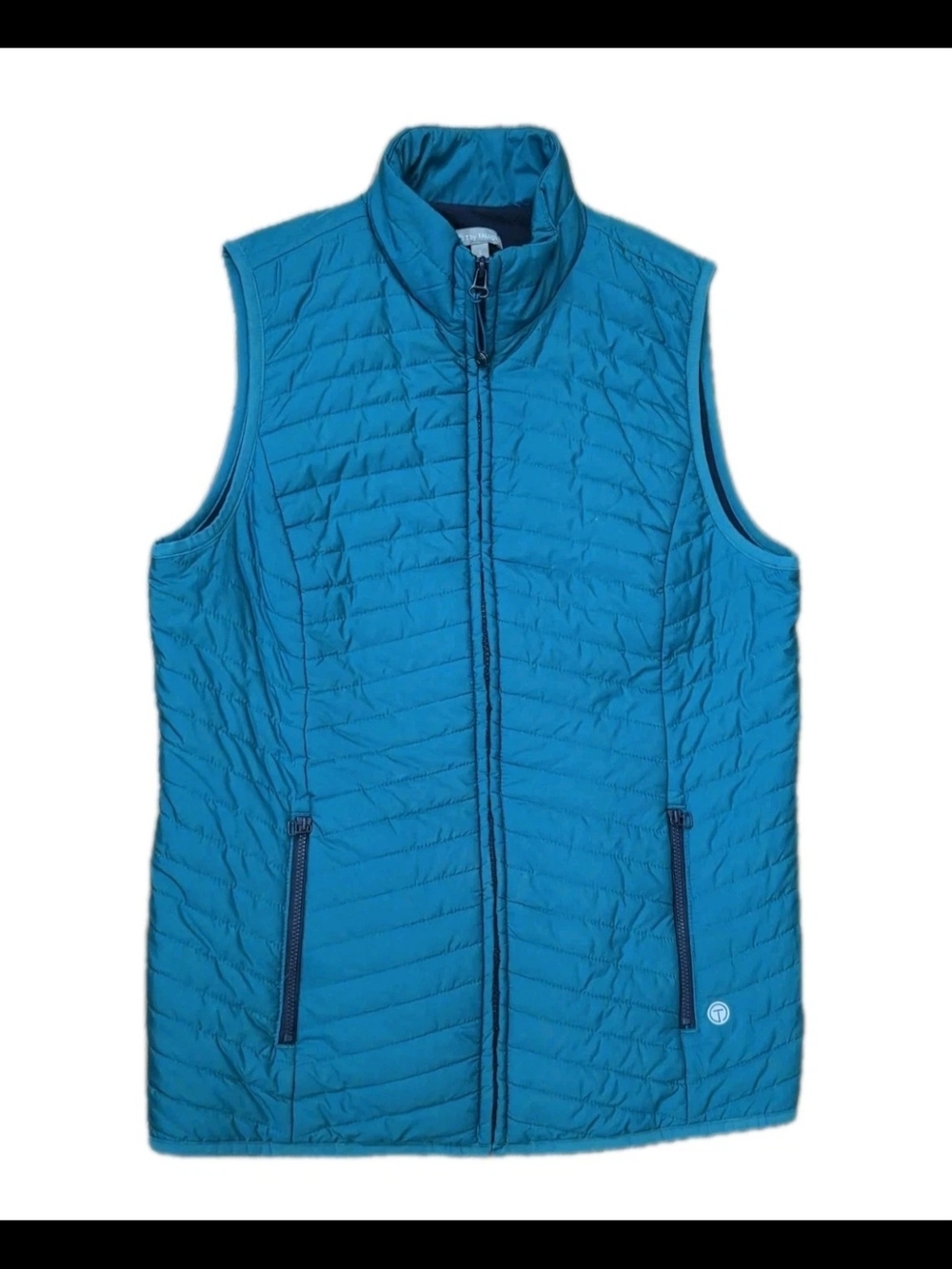 T By Talbots Teal Puffer Vest